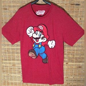 Super Mario Brothers T-shirt Vintage/Distressed. Red. Size S but fits like M